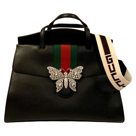 gucci bag with butterfly buckle|gucci handbag with butterfly.